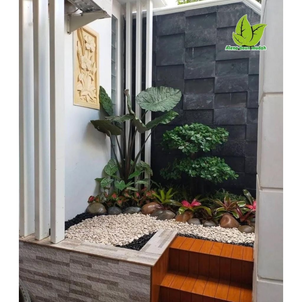 taman kering minimalis/taman batu koral minimalis/taman bonsai Korea