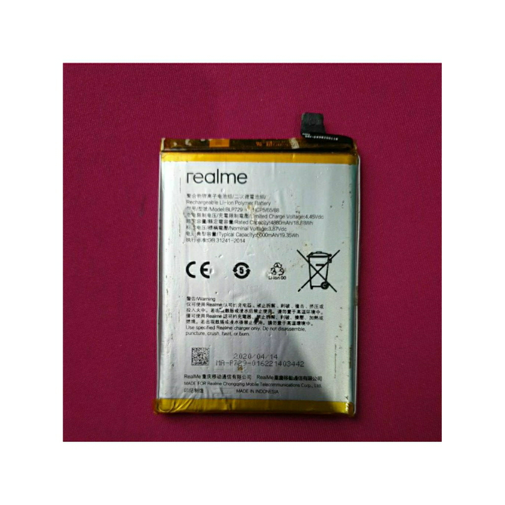 BATERAI BATERRY BATRE REALME 51 MODEL BLP729 NORMAL ORIGINAL COPOTAN BERGARANSI