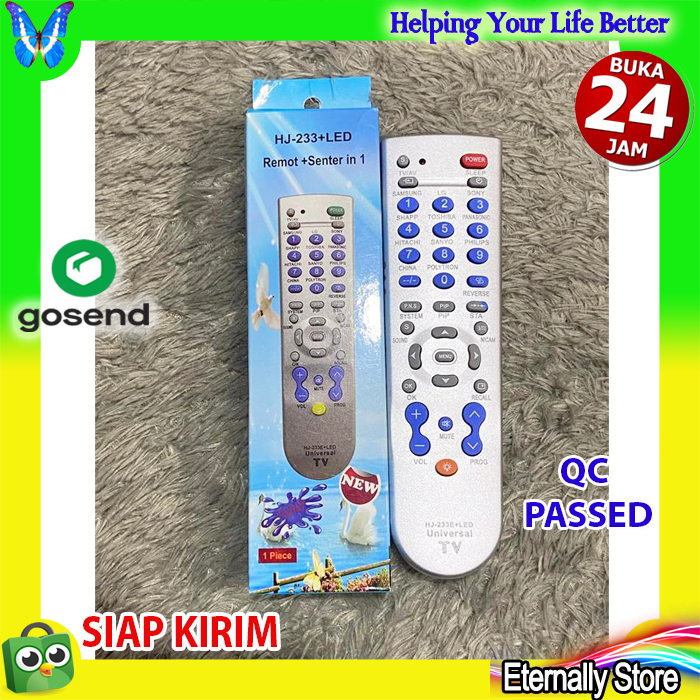 Remote TV Universal Remot Multi 133 133E 233 233E + LED HJ-233