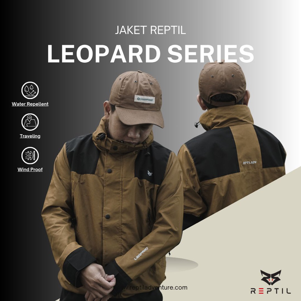 REPTIL ADVENTURE - Jaket Gunung Pria/Wanita Outdoor Leopard Series