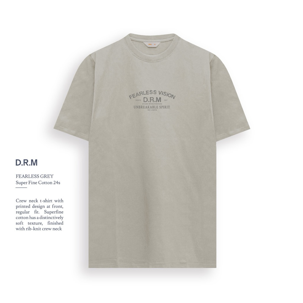 kaos drm | drm wear ~ tshirt fearless grey