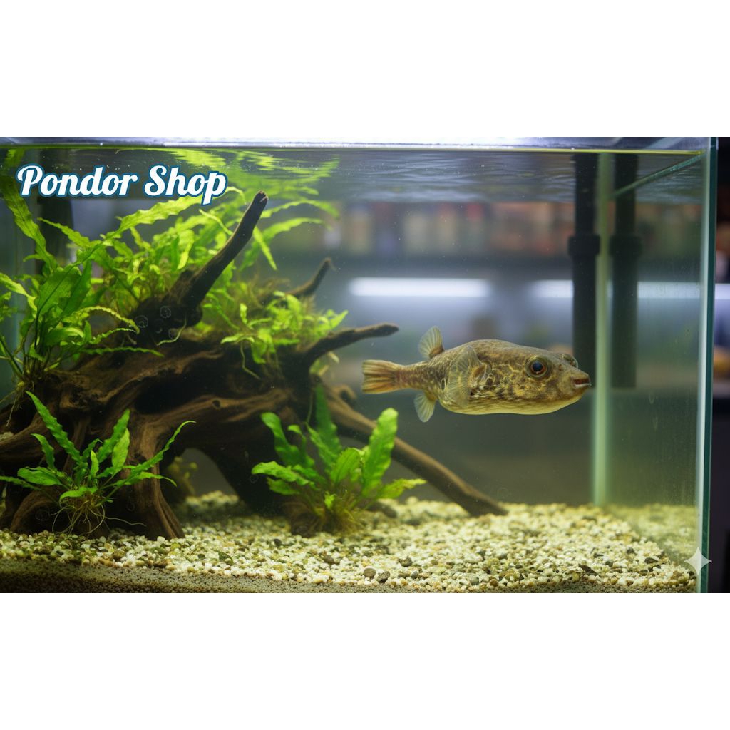 lkan Buntal Palembang / Buntal Kelapa Hidup – Aktif, Unik, Jinak, Anti Stres, Cocok untuk Aquarium