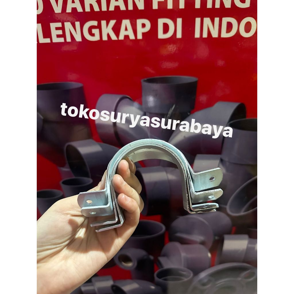 klem 2" TEBAL Klem pipa 2" klem plat 2" klem omega 2" klem pipa seng klem besi 2" klem pipa besi 2 i