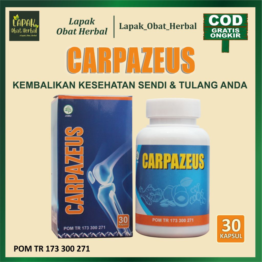 CARPAZEUS - Kapsul Nyeri Tulang & Sendi / Radang sendi - BPOM