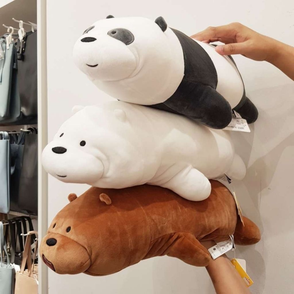 Paket 2 Boneka WBB Panda, Bear Beruang, Ice Bear Original Miniso