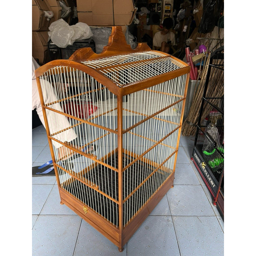 Sangkar Kandang Kotak Jati Ruji Fiber