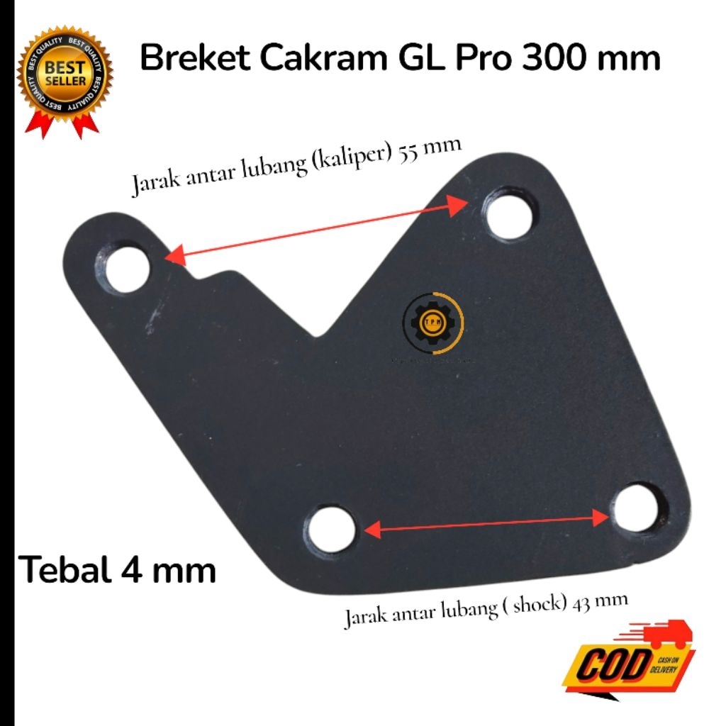 Bracket Kaliper GL PRO 300 MM Bracket cakram GL 300 mm