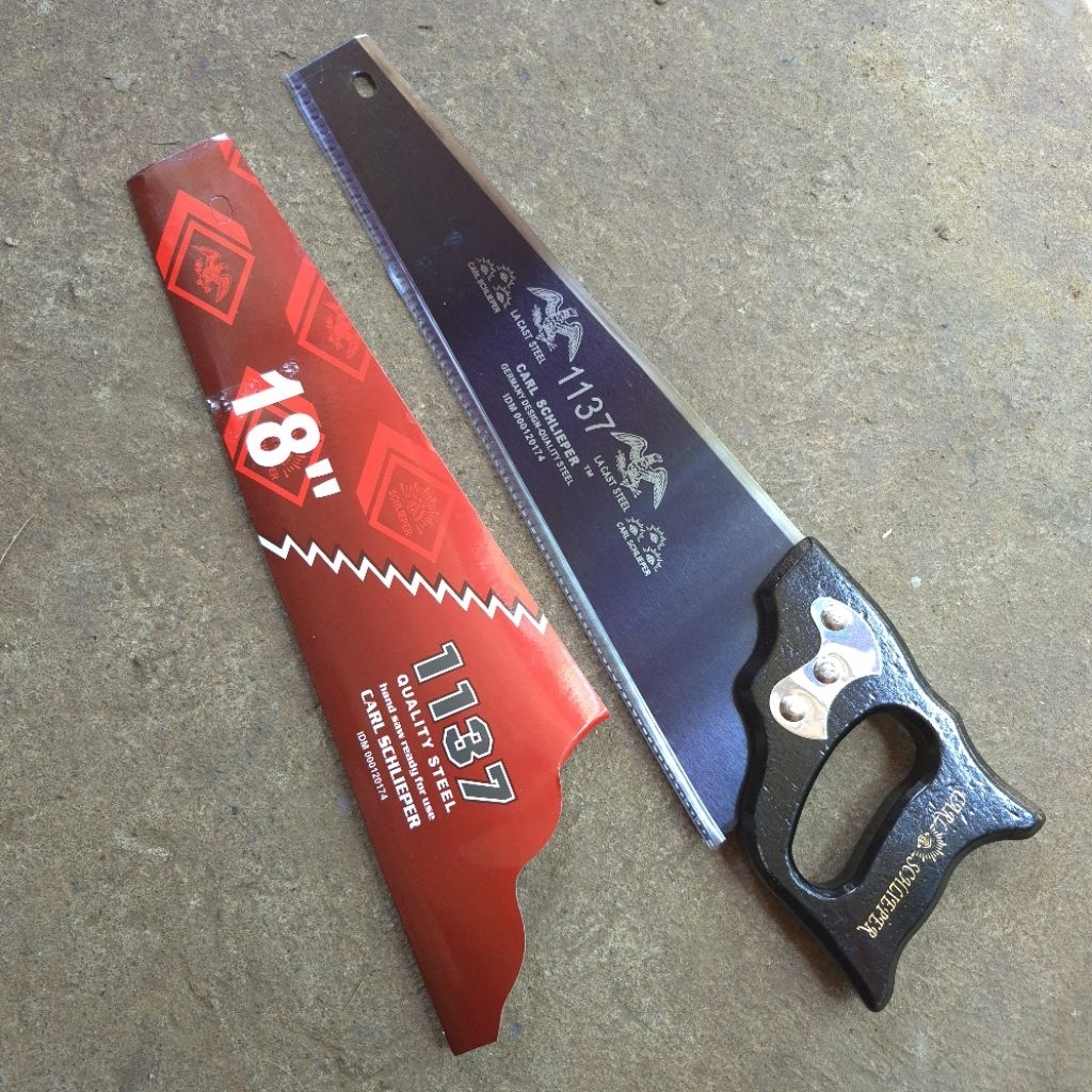 Gergaji Cap Mata 18 inch pemotong kayu manual - gergaji carl schlieper - graji potong dan belah kayu