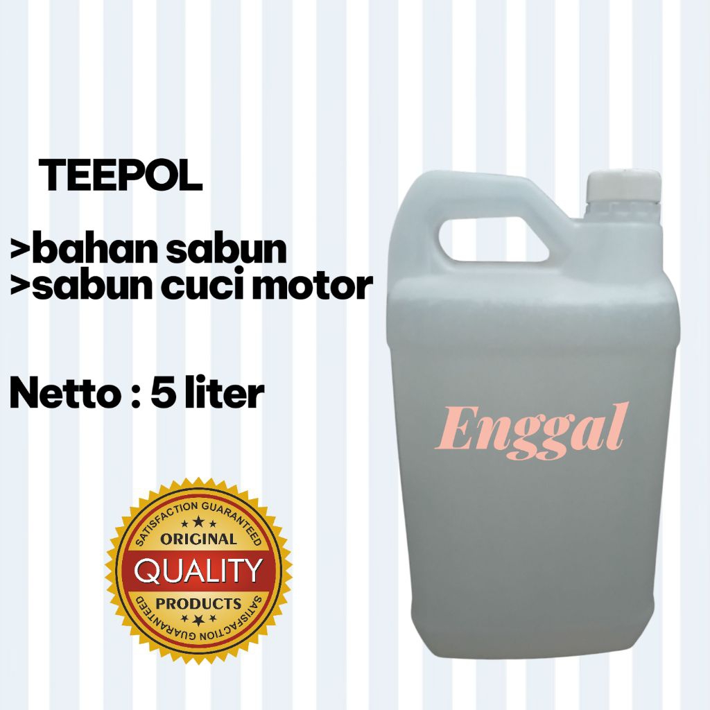 TEEPOL/BAHAN SABUN/SABUN CUCI MOTOR @5liter