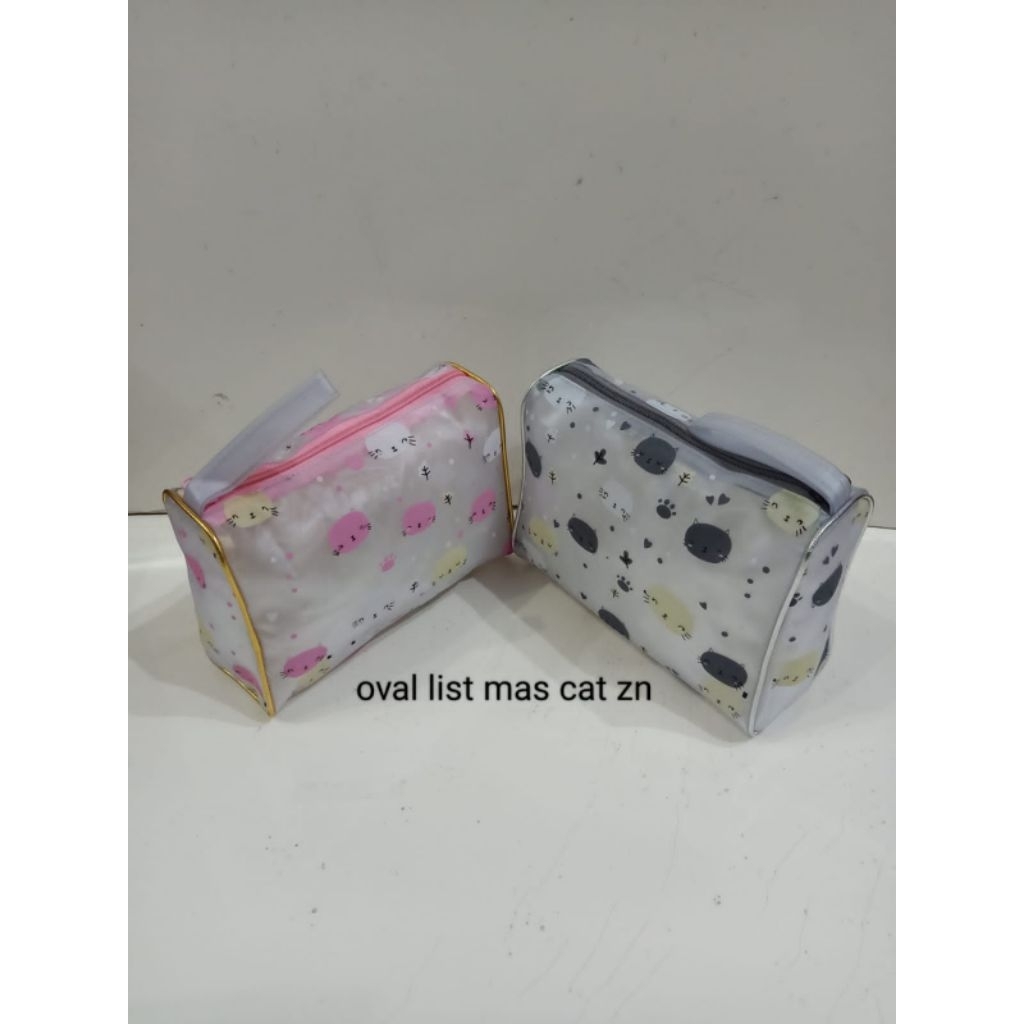 Hayylife make-up pouch anti air(tas make-up anti air) -tas kosmetik travel transparan