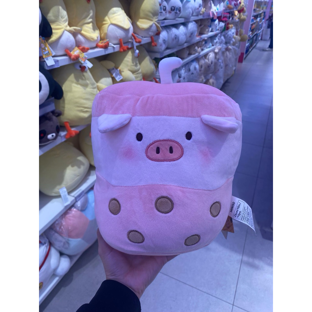 Miniso - Gigi Food Series 10inch Piglet Milk Tea Plush Toy