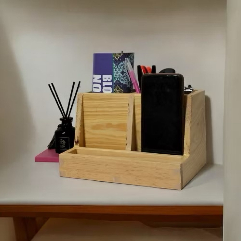 Rak pensil kotak alat tulis tempat hp rak meja kantor rak peralatan tulis