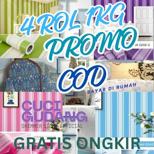 Orange GH CY - Wallpaper Dinding Kamar Tidur - Wallpaper Stiker Dinding