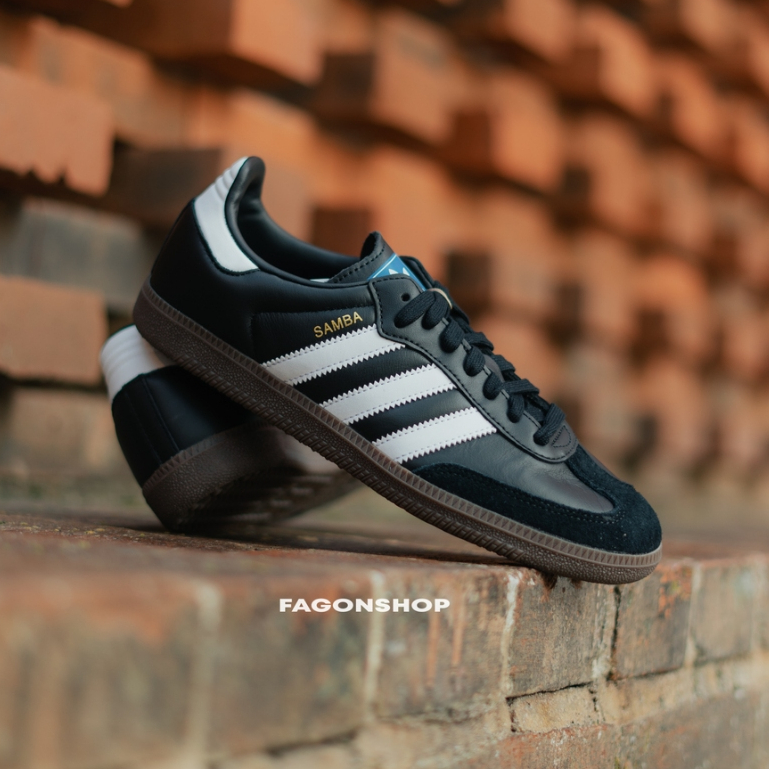 ADIDAS SAMBA OG BLACK WHITE GUM  B75807 ORIGINAL 100%
