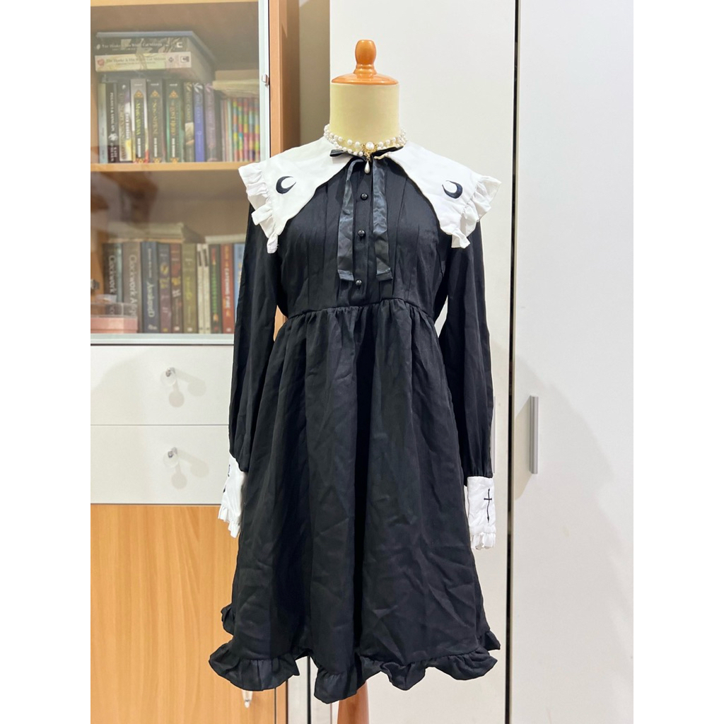 Deary Black Emo Dress Goth Subcul Jirai Kei Kawaii