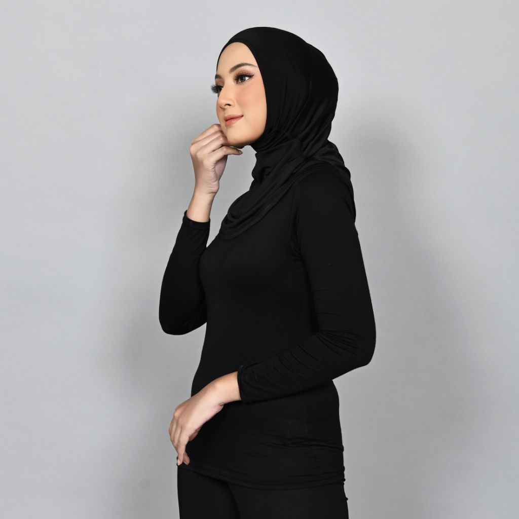 Jilbab Kerudung Bergo Instan Sport Olahraga Tanpa Pet Non Ped JM Hijab Padel Sporty Running Jogging 