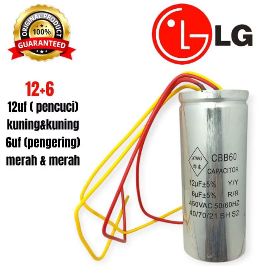 Kapasitor original mesin cuci 2 tabung LG