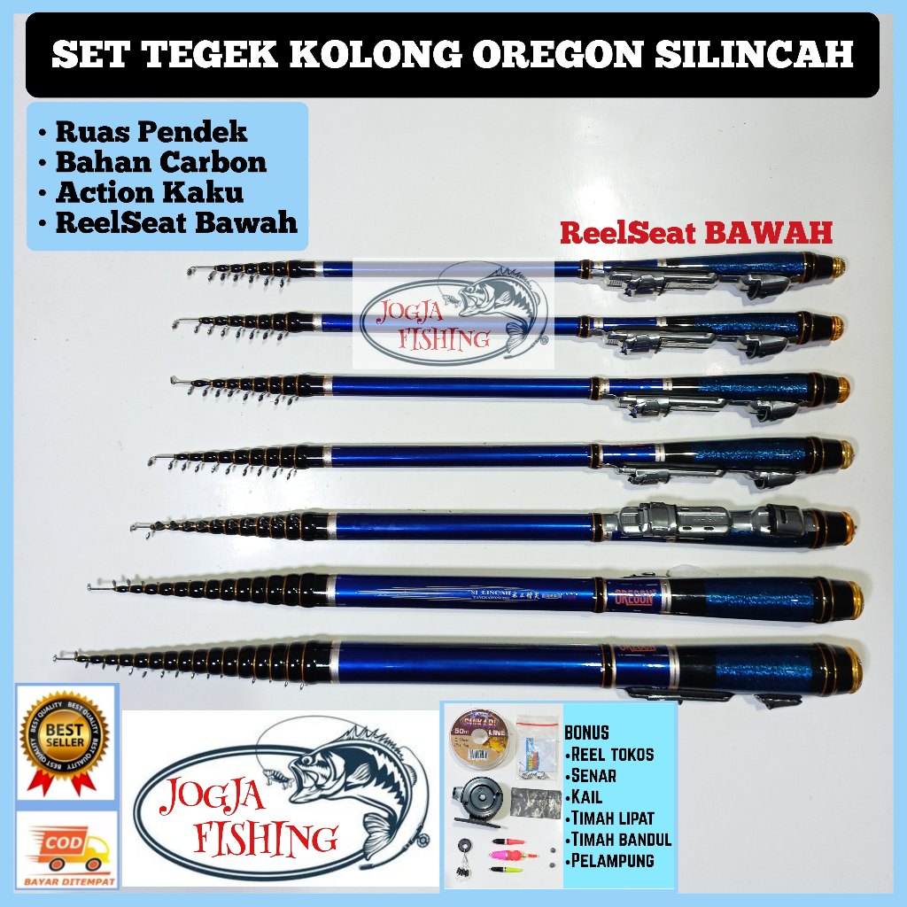 PROMO SET Joran Tegak Kolong Oregon Silincah 180 210 240 270 300 360 450 - REELSEAT BAWAH - KAKU