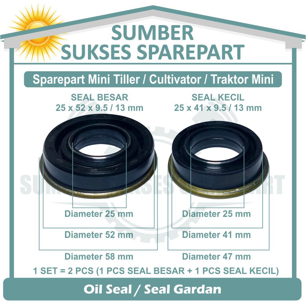 OIL SEAL MINI TILLER / OIL SEAL GARDAN / OIL SEAL CULTIVATOR / TRAKTOR MINI (SEAL BESAR DAN SEAL KEC