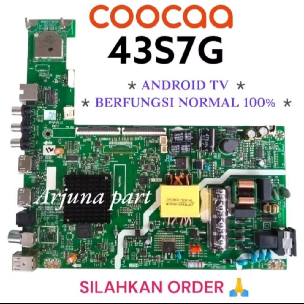MB TV COOCAA 43S7G / MAINBOARD TV COOCAA 43S7G / MODUL TV COOCAA 43S7G / MESIN TV COOCAA 43S7G / MB 