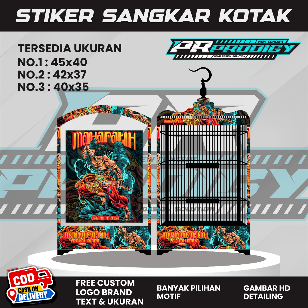 Stiker Decal MAHAPATIH Sangkar Burung / Sangkar Koper / Sangkar Kosan