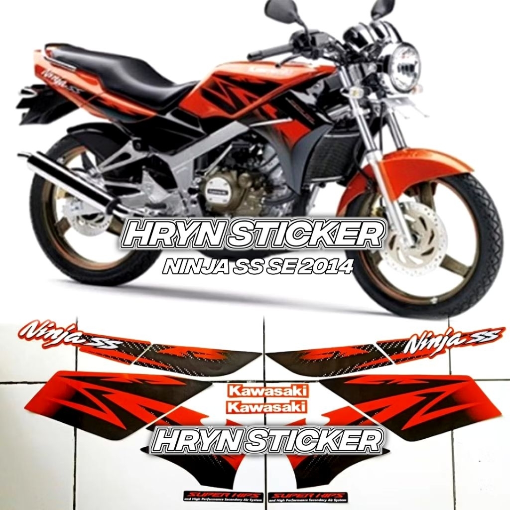striping ninja ss se 2014 - sticker striping ninja ss se merah anti gores laminasi - ninja ss se 201