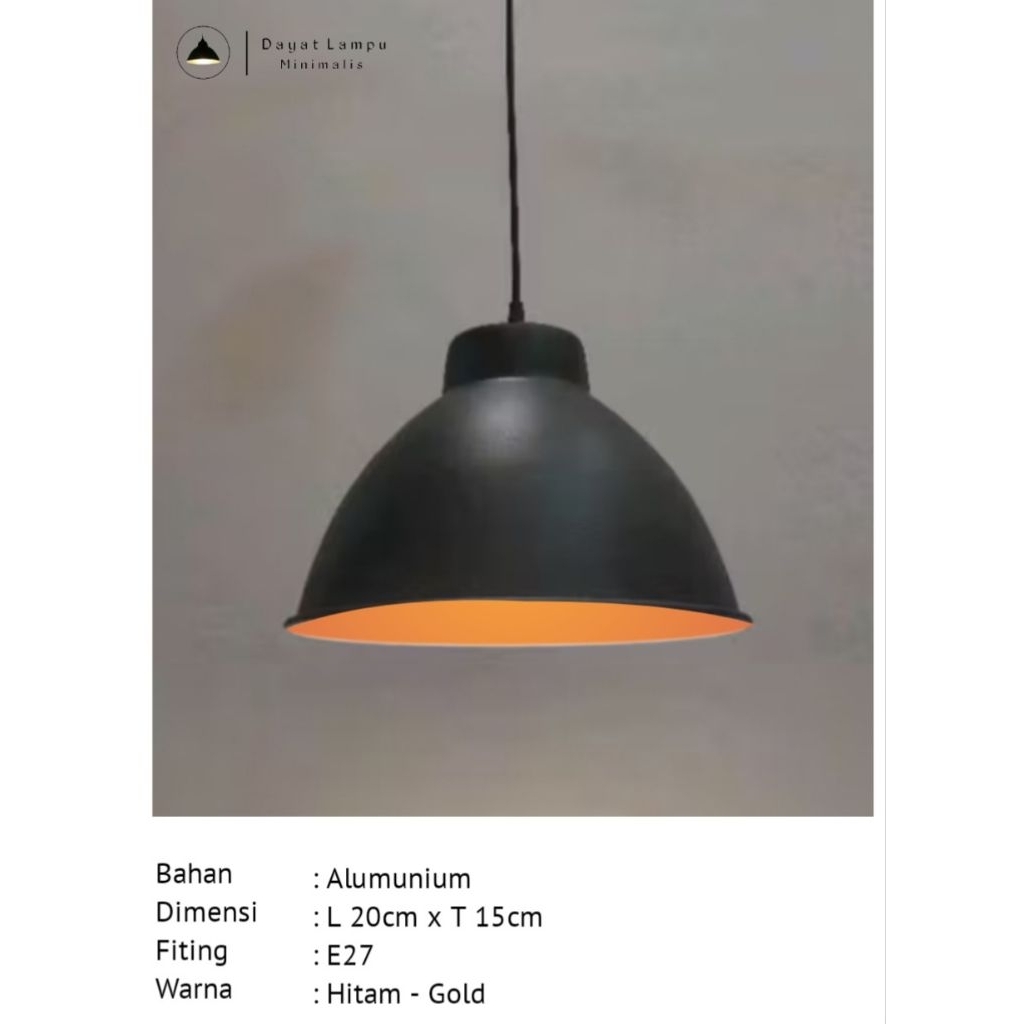 Lampu gantung alumunium lampu gantung industrial lampu gantung rumah makan lampu caffe resto lampu b