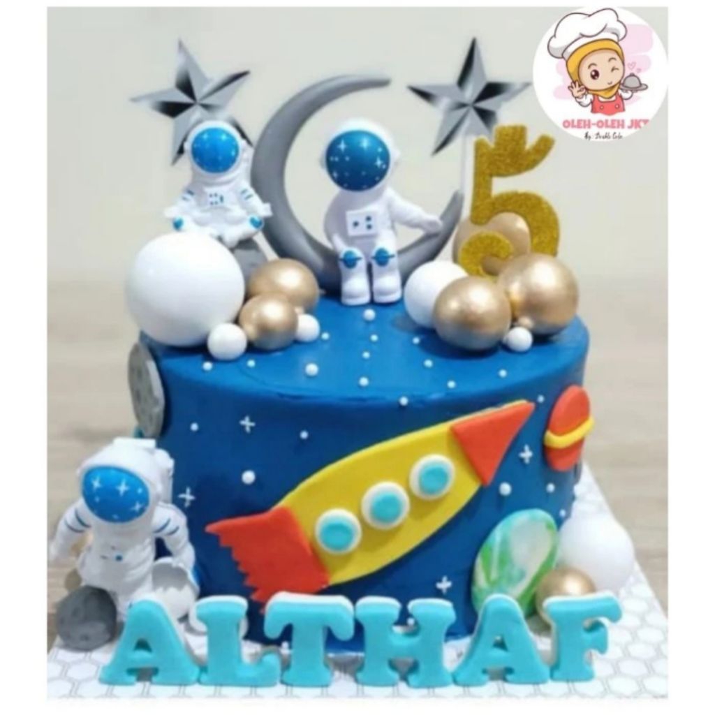 Kue Ulang Tahun Astronot / NASA cake Custom / Kue Ulang tahun Karakter