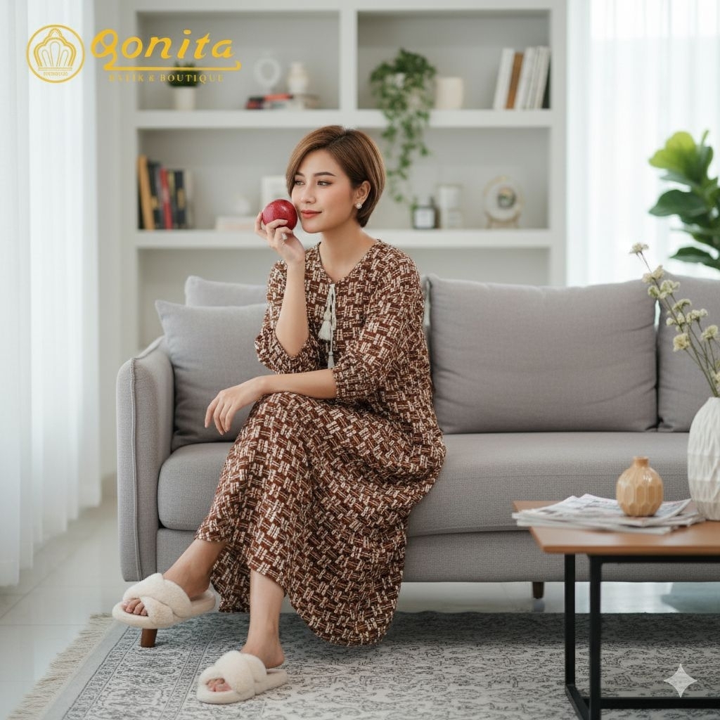 Dress//Daster qonita//batik qonita//batik pekalongan ori