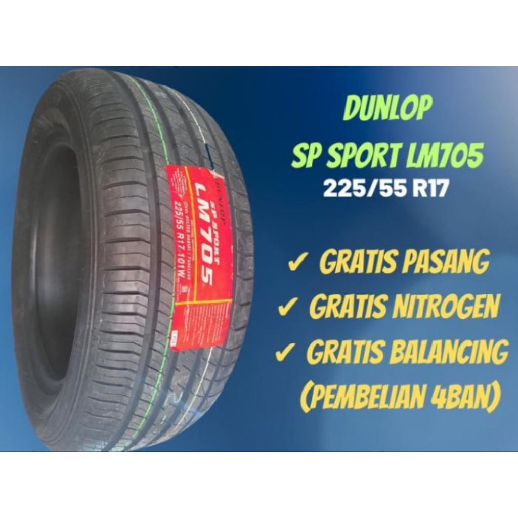 Ban Mobil Dunlop Lm705 225/55 R17