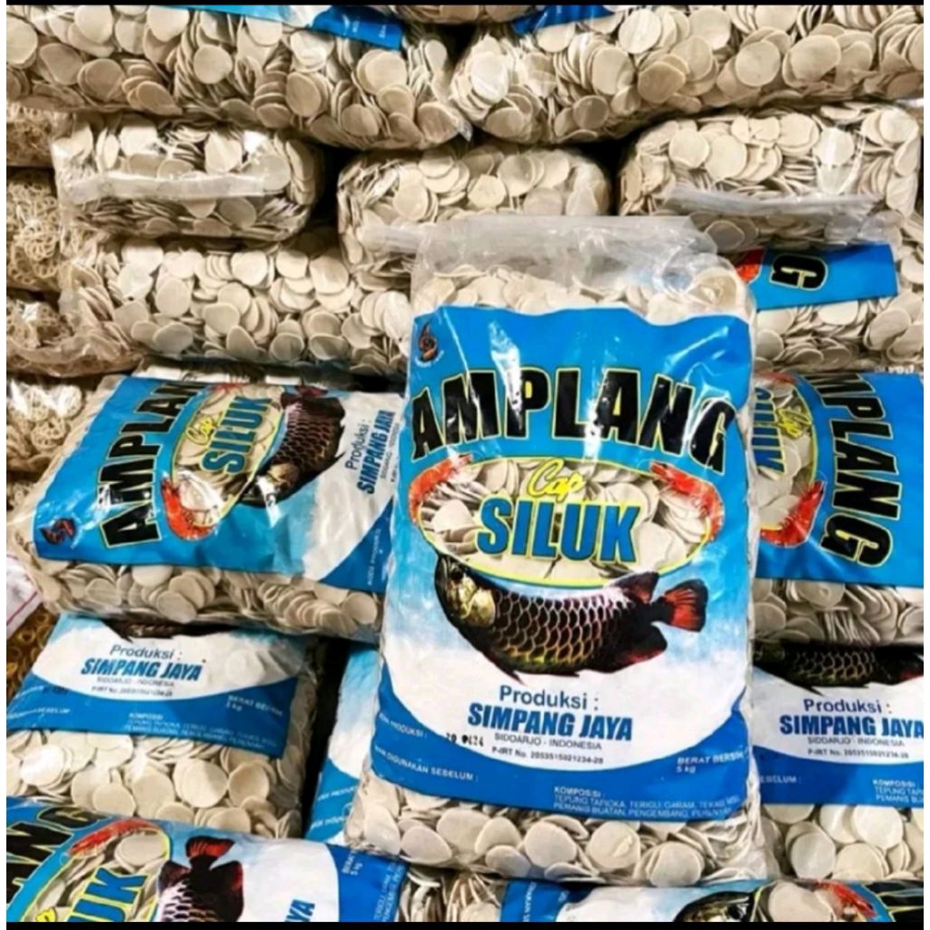 kerupuk mentah amplang kerupuk ikan tenggiri Palembang kemasan 1 kg TERLARIS