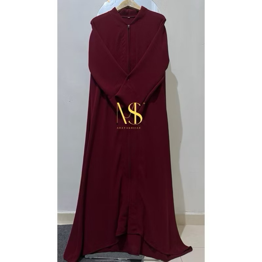 (prelovbyms ) abaya merah maroon