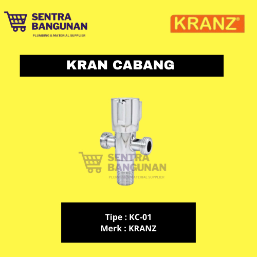 KRANZ KC-01 / KRAN CABANG / KERAN WASTAFEL KLOSET / STOP KRAN SHOWER  / KERAN MURAH