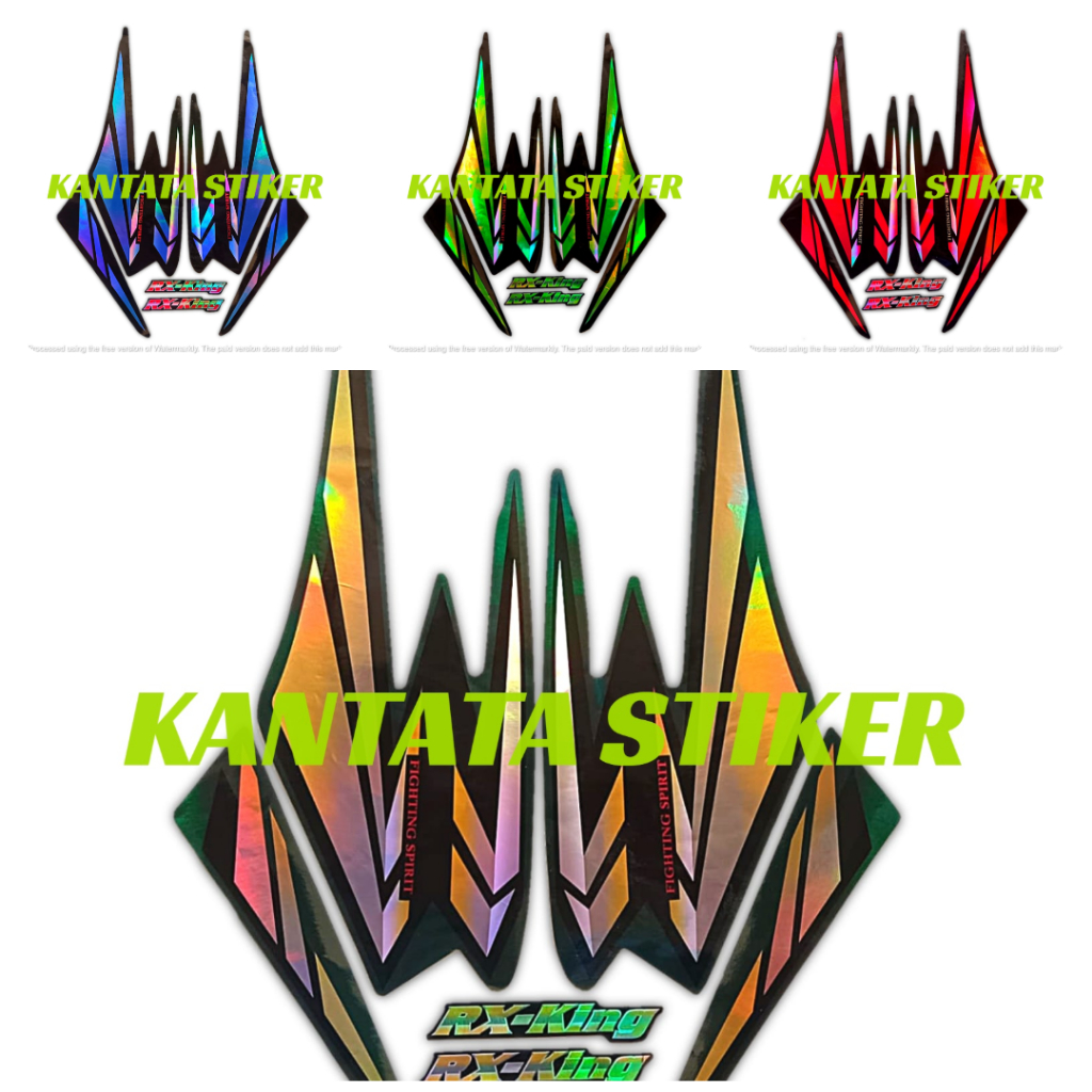 STIKER STRIPING LIS LES BODY MOTOR YAMAHA RX KING 2002 VARIASI HOLOGRAM & STRIPING RX KING 2002 HOLO