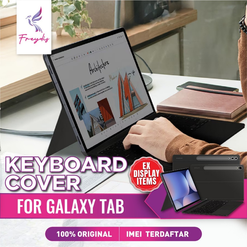 Keyboard Samsung Galaxy Tab S9+ S9 Ultra S10+ S10 FE Case Cover Original Second Ex Display