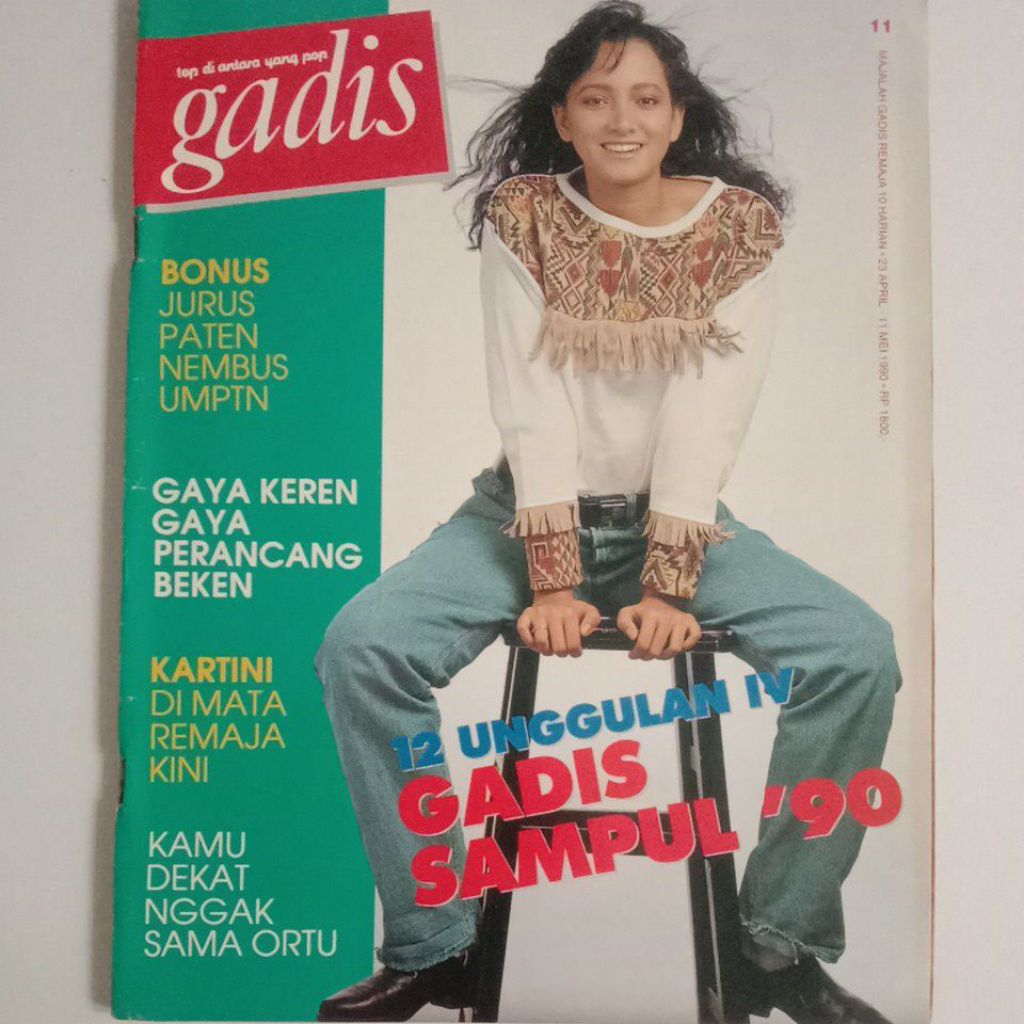 Majalah Gadis Tahun 1990 Cover Karina Suwandi