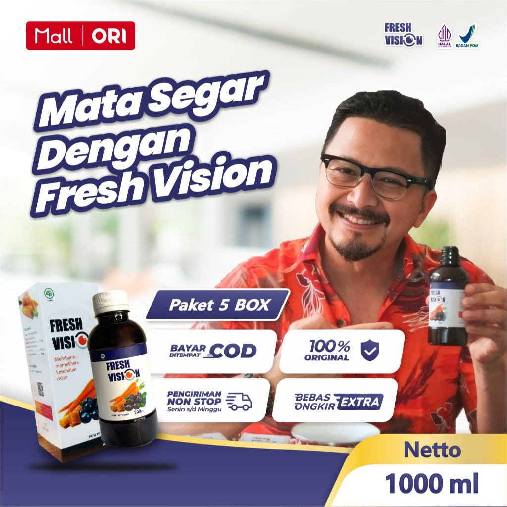 Fresh Vision Vitamin Mata Merah Minus Katarak Vitamin Mata Herbal BPOM TR213651941