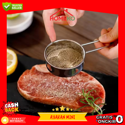 HK Ayakan Mini Stainless Steel / Saringan Ayakan Tepung Minyak Susu Kopi / Ayakan Tepung Mini