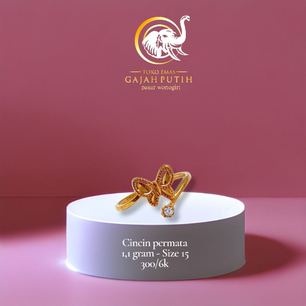 Cincin permata 1.1 gram