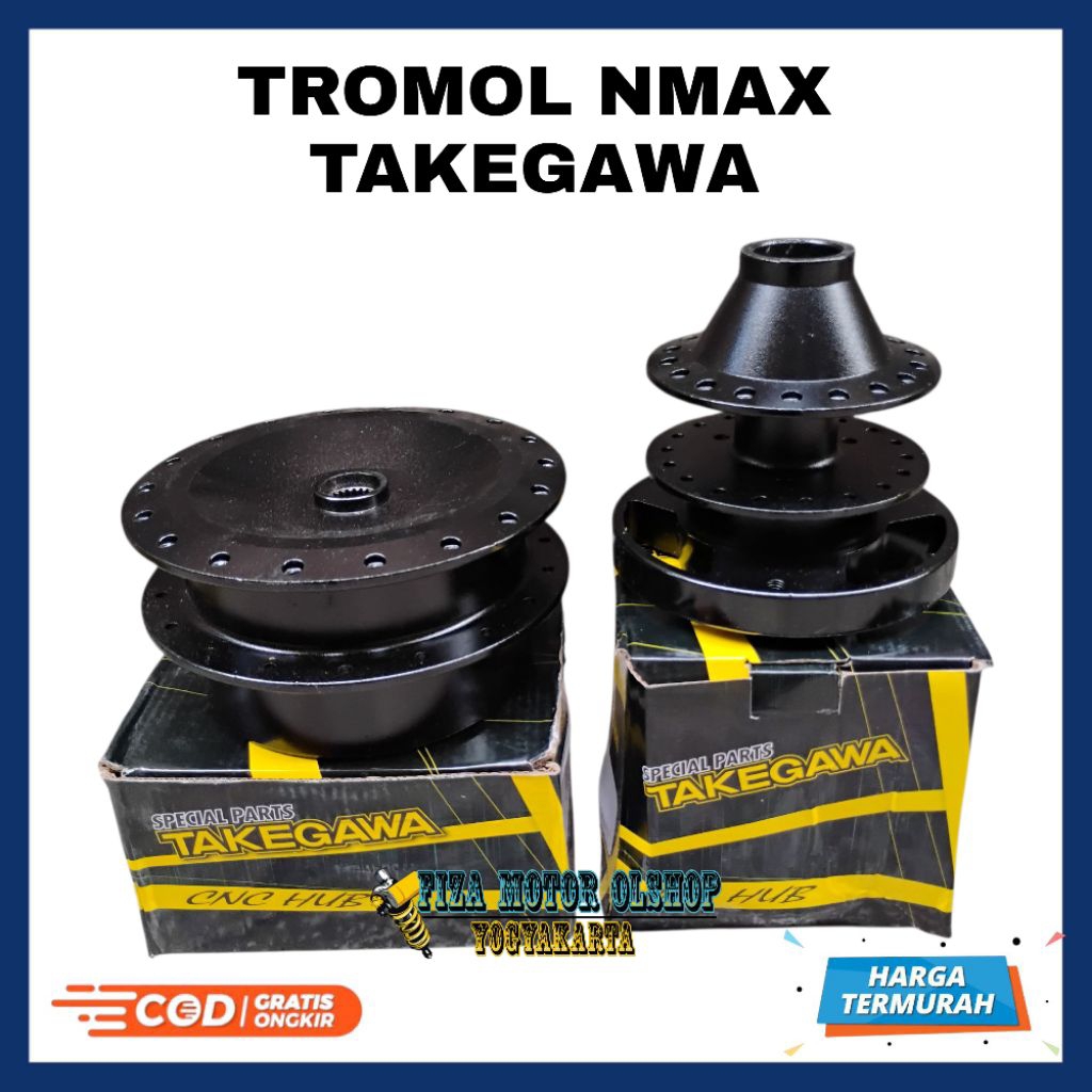 (Original) Tromol Takegawa NMAX Old NMAX Lama Warna Hitam Black