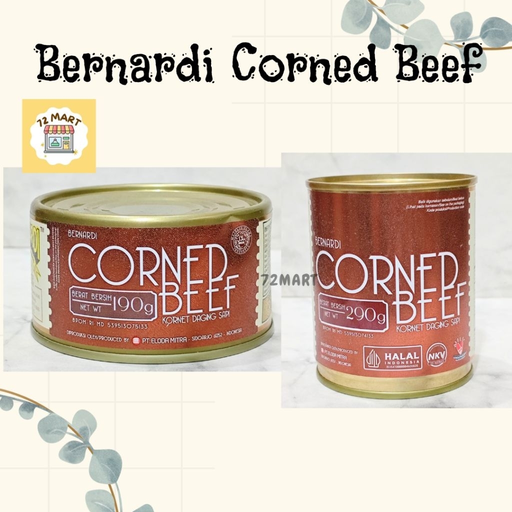Corned Beef Bernardi  Kalengan Kornet Sapi