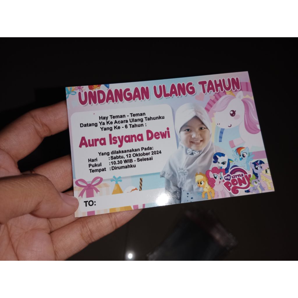 undangan ultah custom