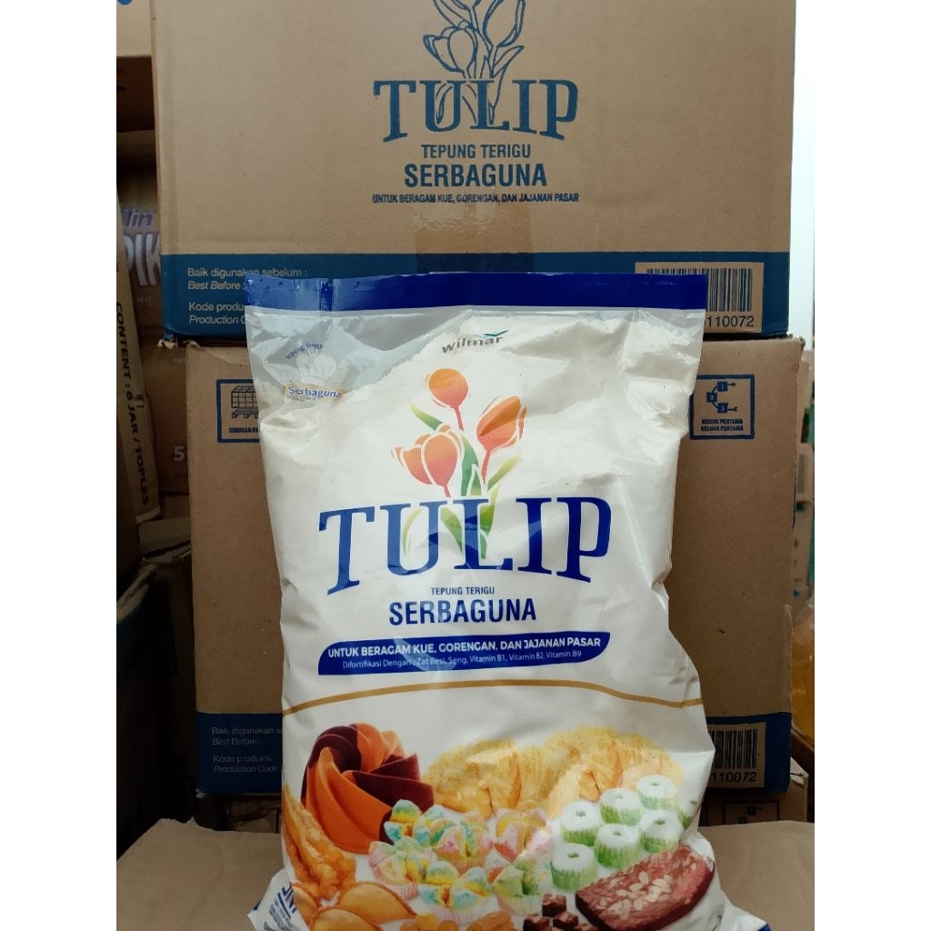tepung terigu tulip kemasan 1kg. 1karton isi 10pcs. PT Wilmar