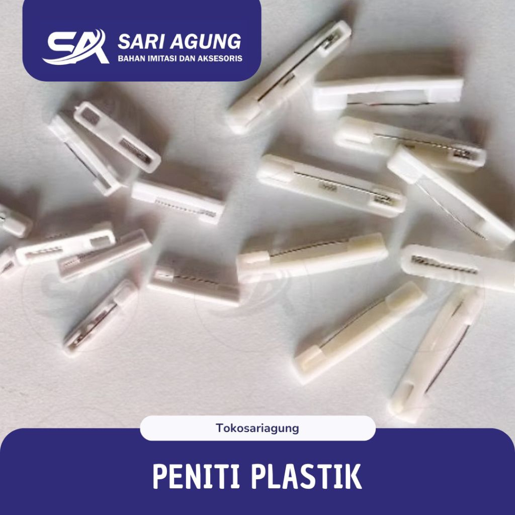 [ECER] PENITI PLASTIK PUTIH NAME TAG BROS KERUDUNG