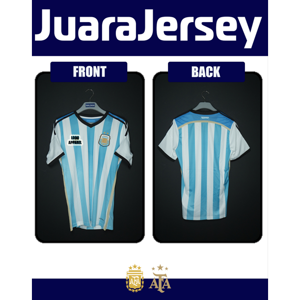 JERSEY ARGENTINA VINTAGE HOME 2014 LENGAN PENDEK