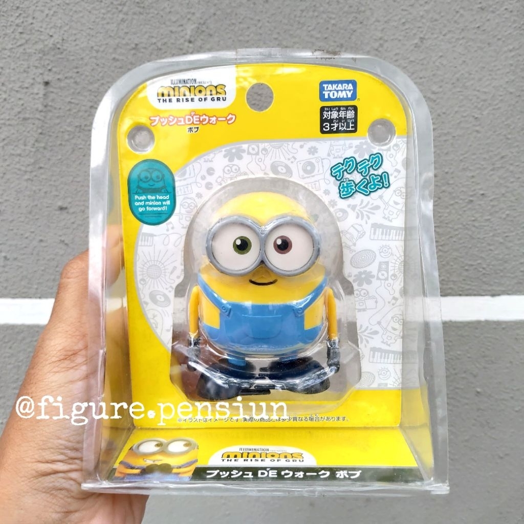 TAKARA TOMY DESPICABLE ME MINIONS BOB PUSH AND GO ORIGINAL ACTION FIGURE