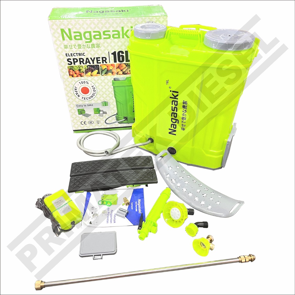 (NAGASAKI 16L) Sprayer Hama Elektrik Kapasitas 16 Liter NAGASAKI / Alat Semprot Semprotan Obat Hama 