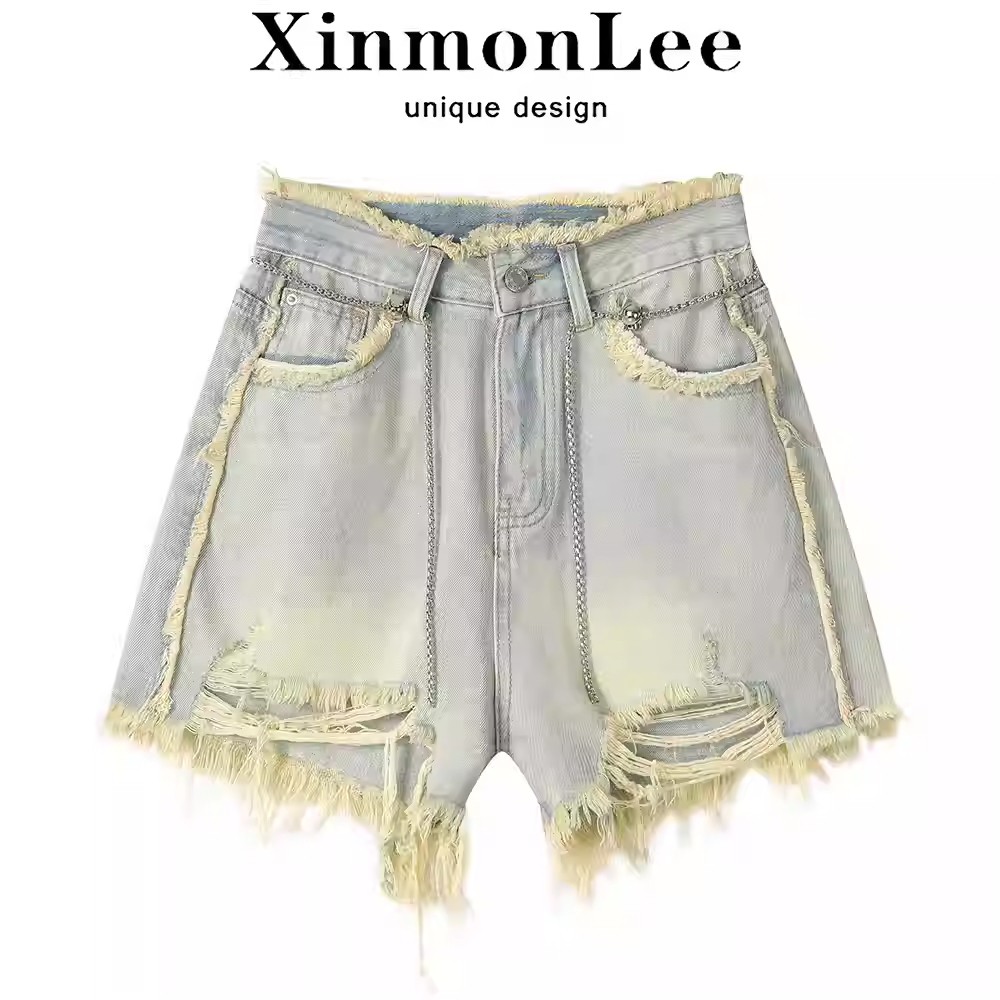 celana jeans pendek wanita short pants Hotpants High Waist Jeans fashion Wanita Korea Style Terbaru