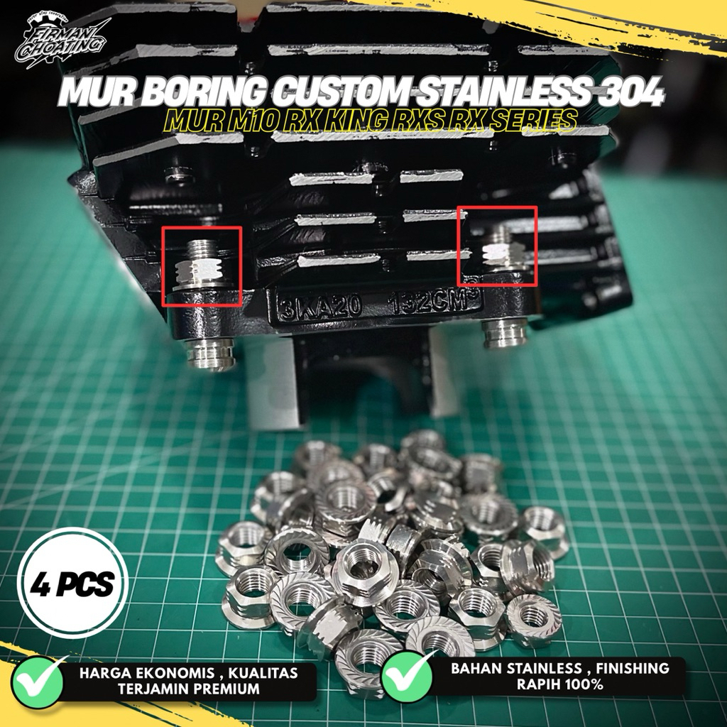 MUR 14 MUR BORING CUSTOM STAINLESS ANTI KARAT RX KING RXS RX SERIES (4pcs)