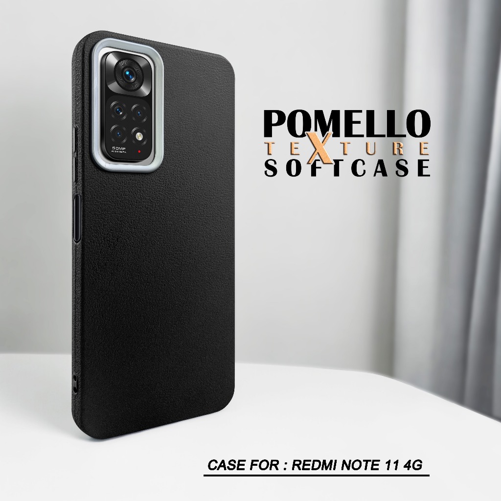 Case Redmi Note 11 4G - Note 11 Pro 4G/5G Softcase POMELLO LEATHER PATTERN Casing Case Hp Redmi Note